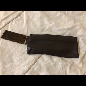 Georgie Alexander Brown Leather Clutch